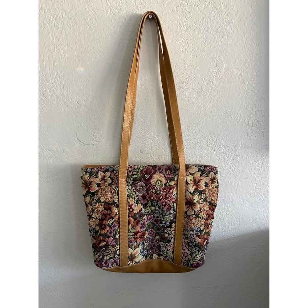 Village Tannery Designs by Sevetet / Vintage / Floral Tapestry Tote Bag